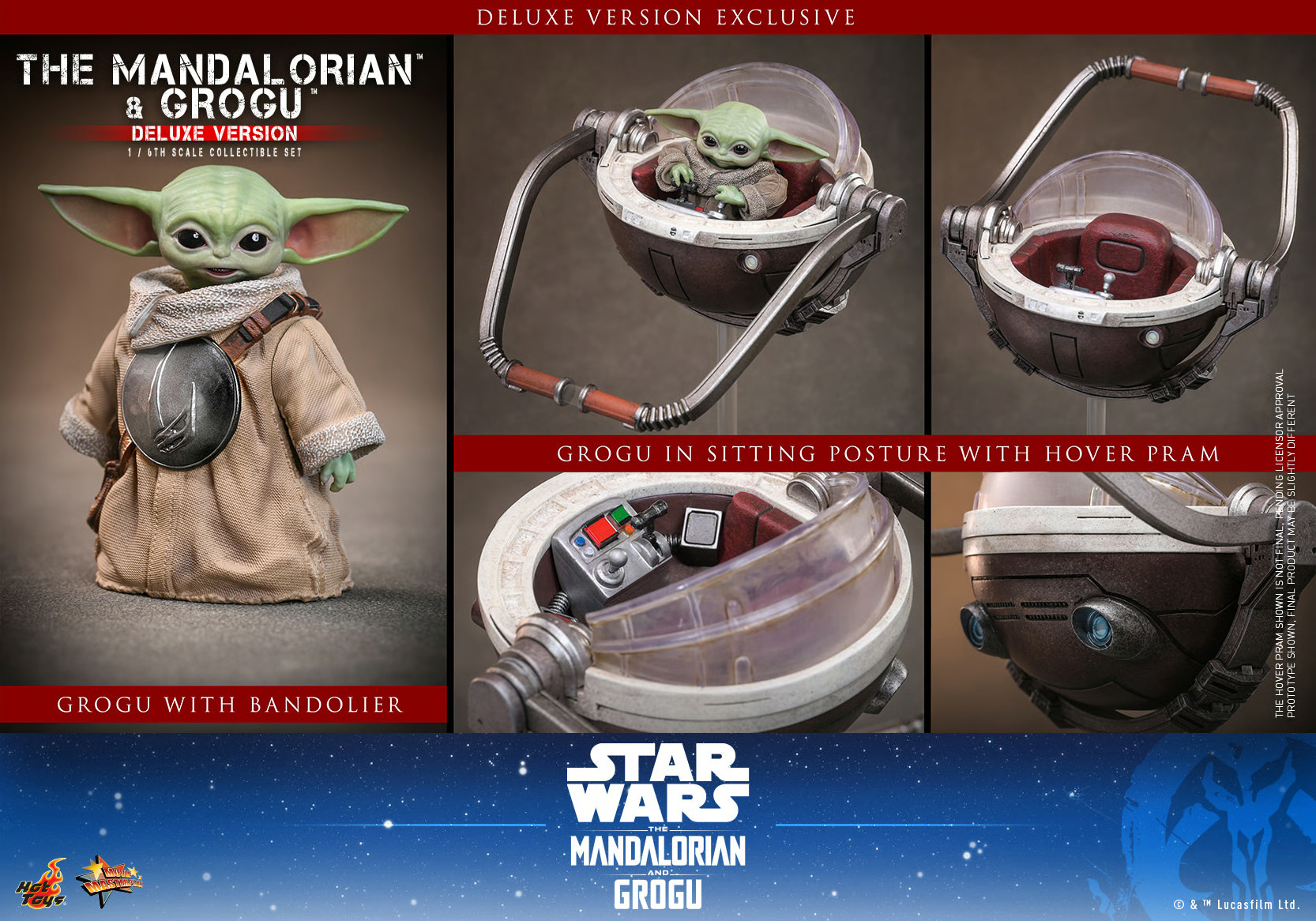 The Mandalorian and Grogu (Deluxe Version) Sixth Scale Figure by Hot Toys