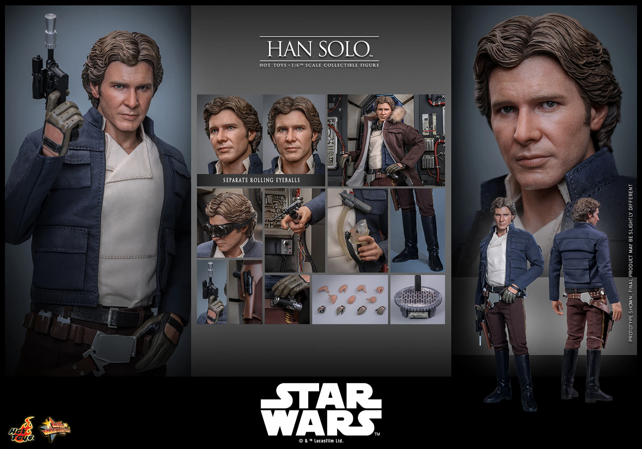 Star Wars: The Empire Strikes Back Han Solo Sixth Scale Figure by Hot Toys