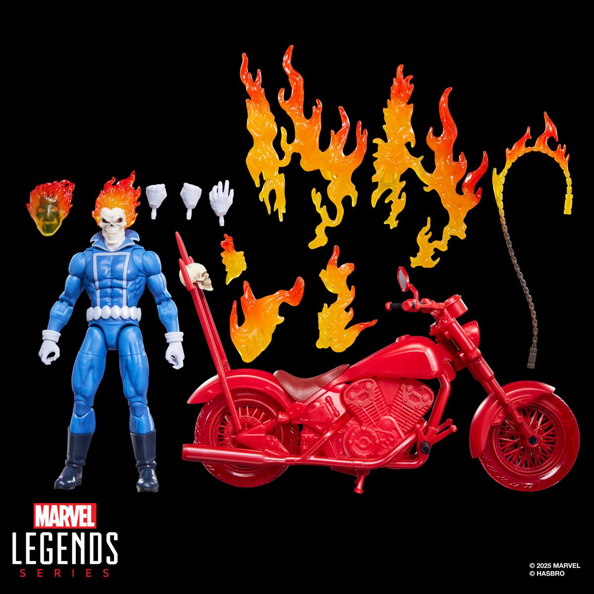 Ghost Rider Marvel Legends Series Johnny Blaze Action Figure with Motorcycle