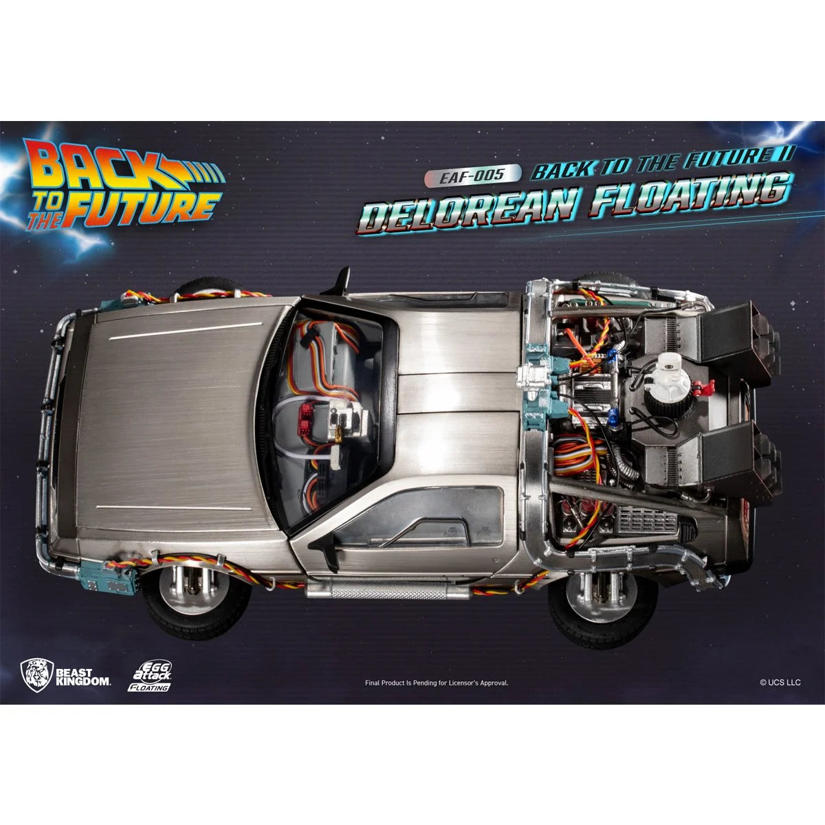 Back to the Future II Delorean Floating EAF-005 Egg Attack Floating Statue