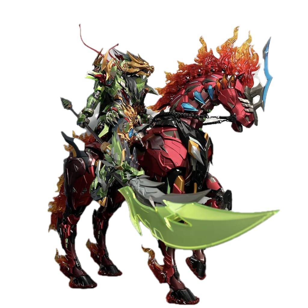 Legend of Star General MNQ-XH09X Guan Yu & Red Flame Fire Dragon Horse 1/72 Scale Figure