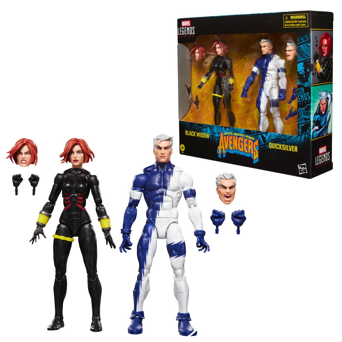 Avengers Marvel Legends Series Black Widow and Quicksilver Action Figures