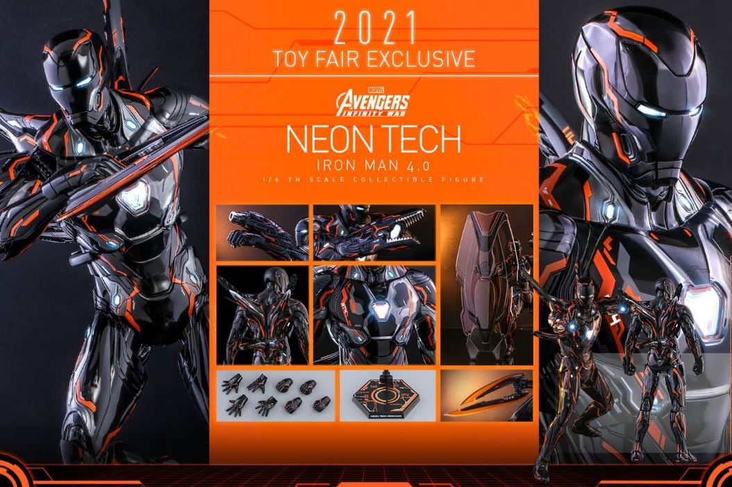 Iron Man Neon Tech 4.0 Sixth Scale Figure By Hot Toys