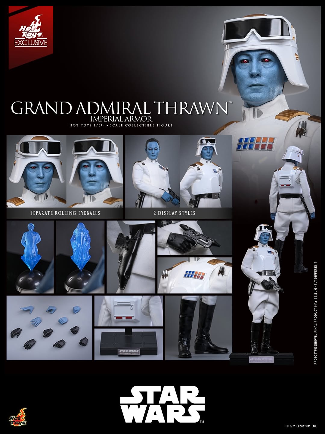 Grand Admiral Thrawn™ (Imperial Armor) Figure By Hot Toys