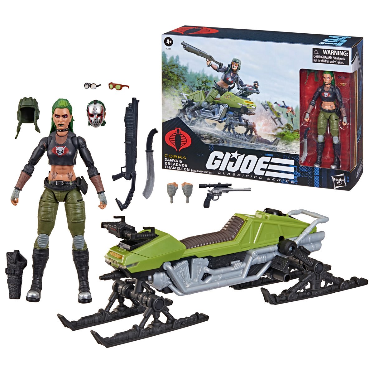 G.I. Joe Classified Series Zanya and Dreadnok Chameleon (Swamp Skier) Vehicle Action Figure