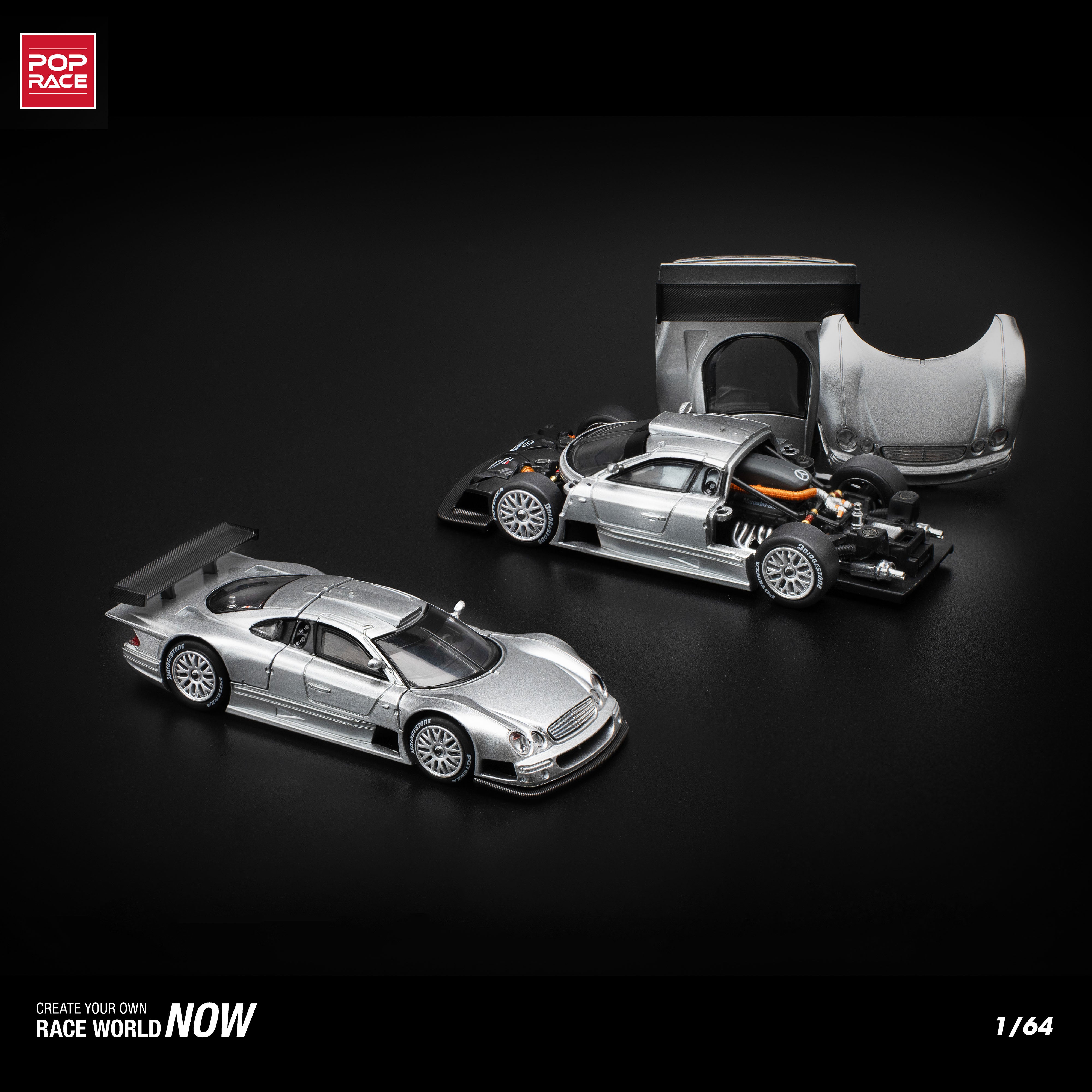 Mercedes-Benz CLK-GTR Silver PR640158 by Pop Race