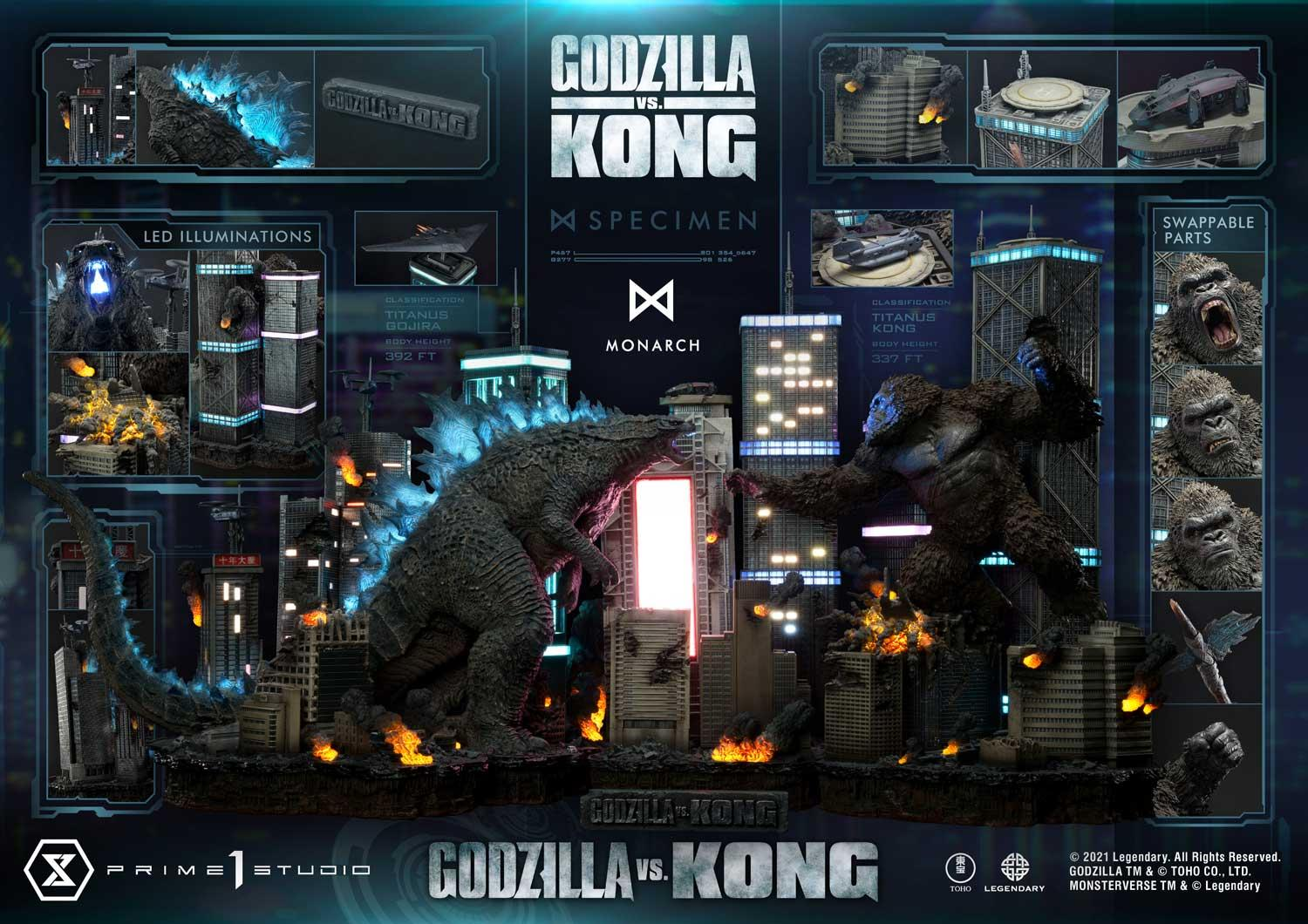 Godzilla vs Kong Final Battle Statue by Prime1 Studio