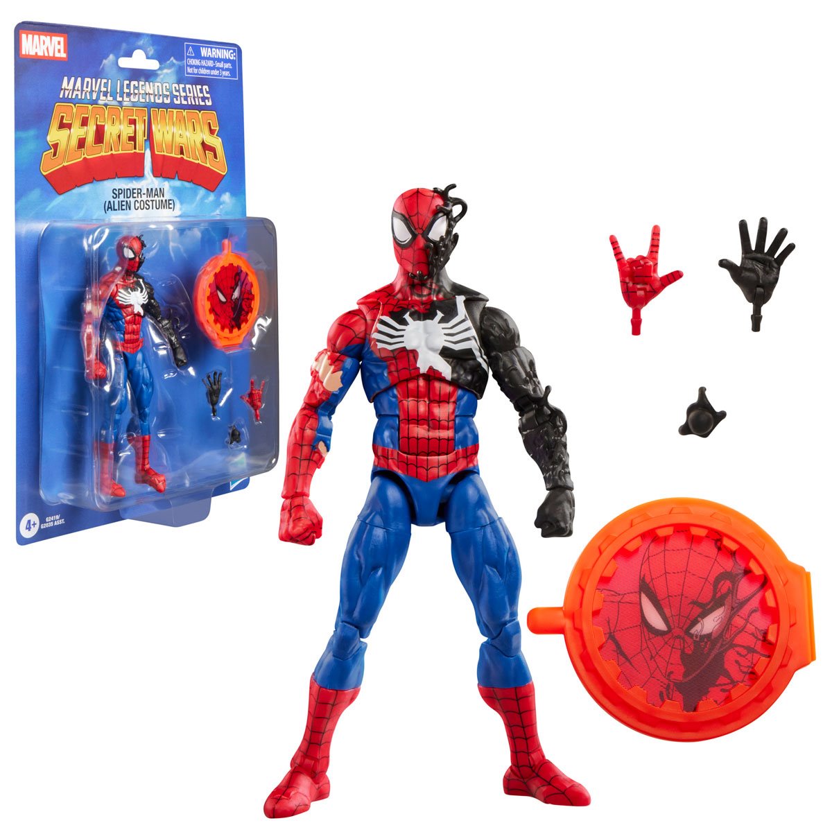 Secret Wars Marvel Legends Series Spider-Man (Alien Costume) Action Figure