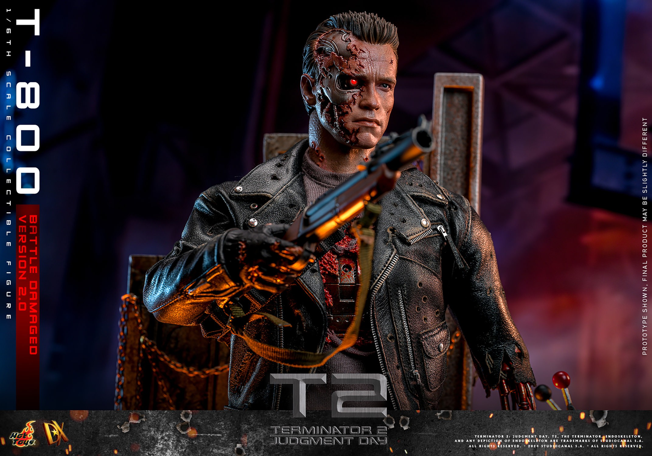 T-800 (BATTLE DAMAGED VERSION 2.0) Sixth Scale Figure by Hot Toys