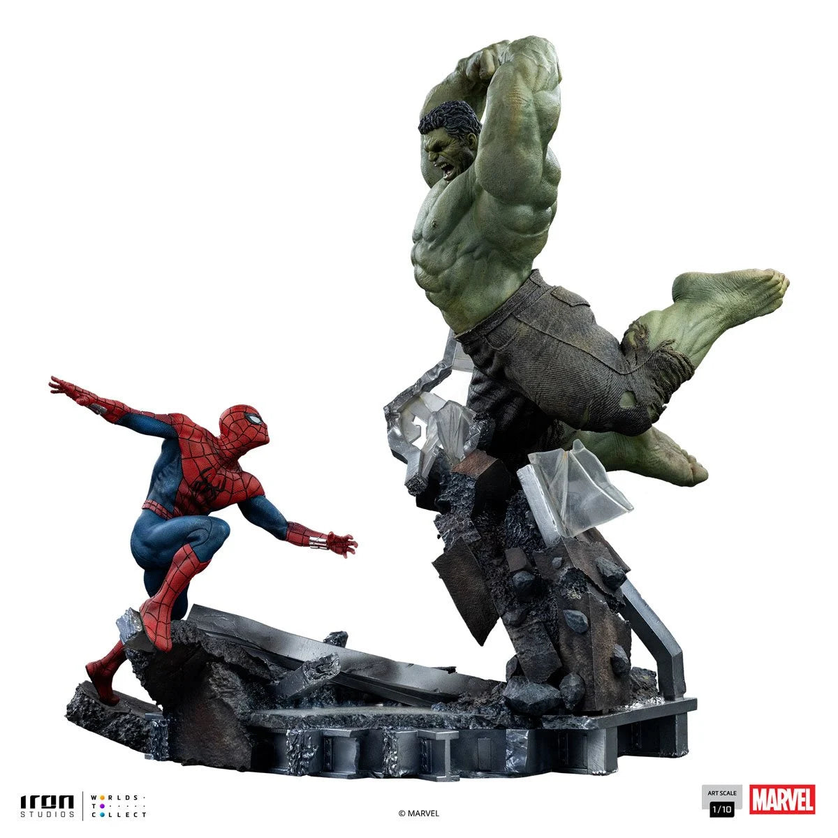 Spider-Man: Brand New Day Spider-Man vs Hulk 1/10 Art Scale Limited Edition Statue by Iron Studios