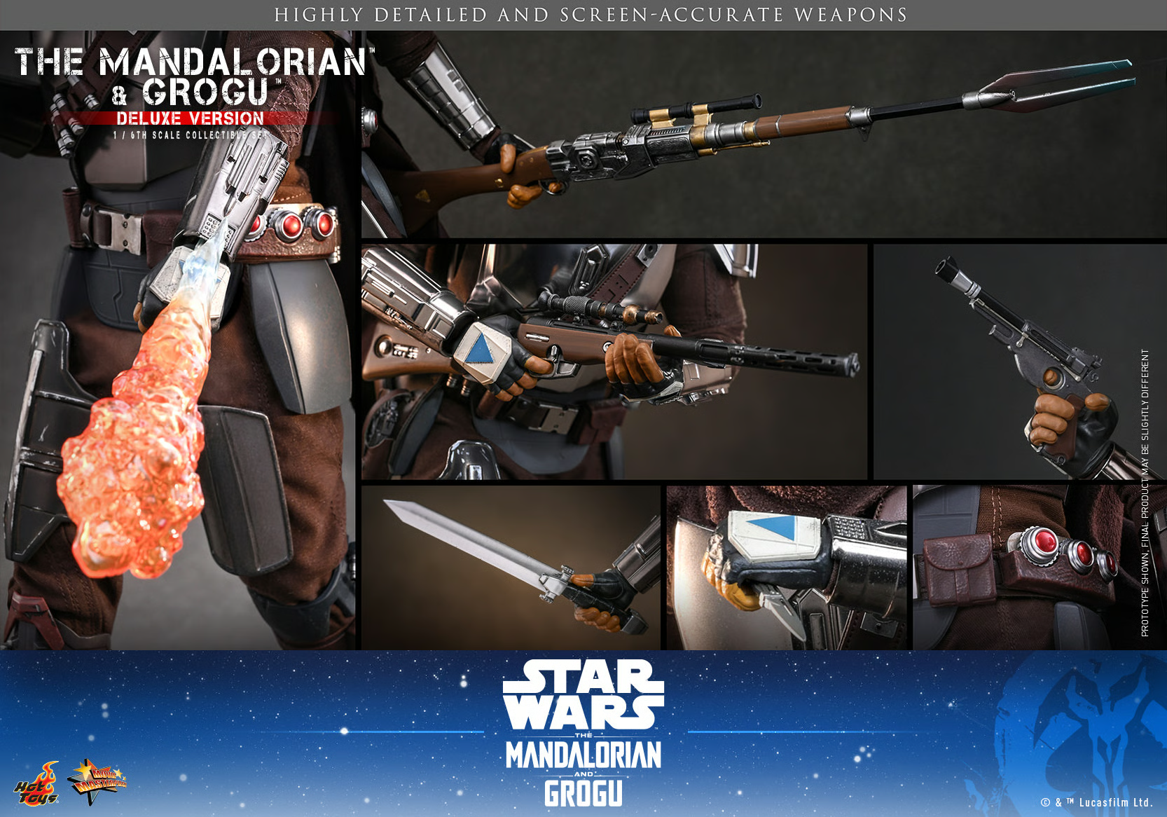 The Mandalorian and Grogu (Deluxe Version) Sixth Scale Figure by Hot Toys