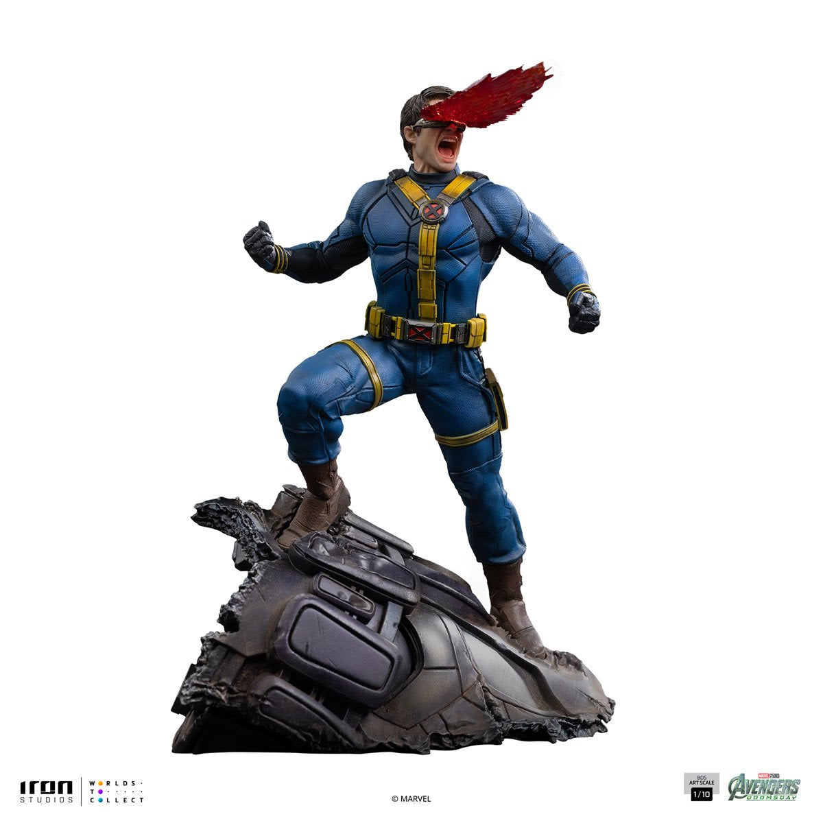 Avengers Doomsday Cyclops Battle Diorama Series Art Scale 1:10 Statue By Iron Studio