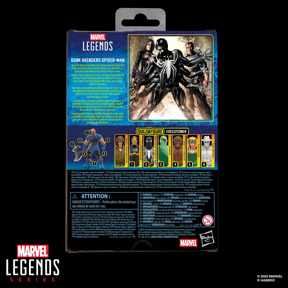 Marvel Legends Series Dark Avengers Spider-Man Action Figure