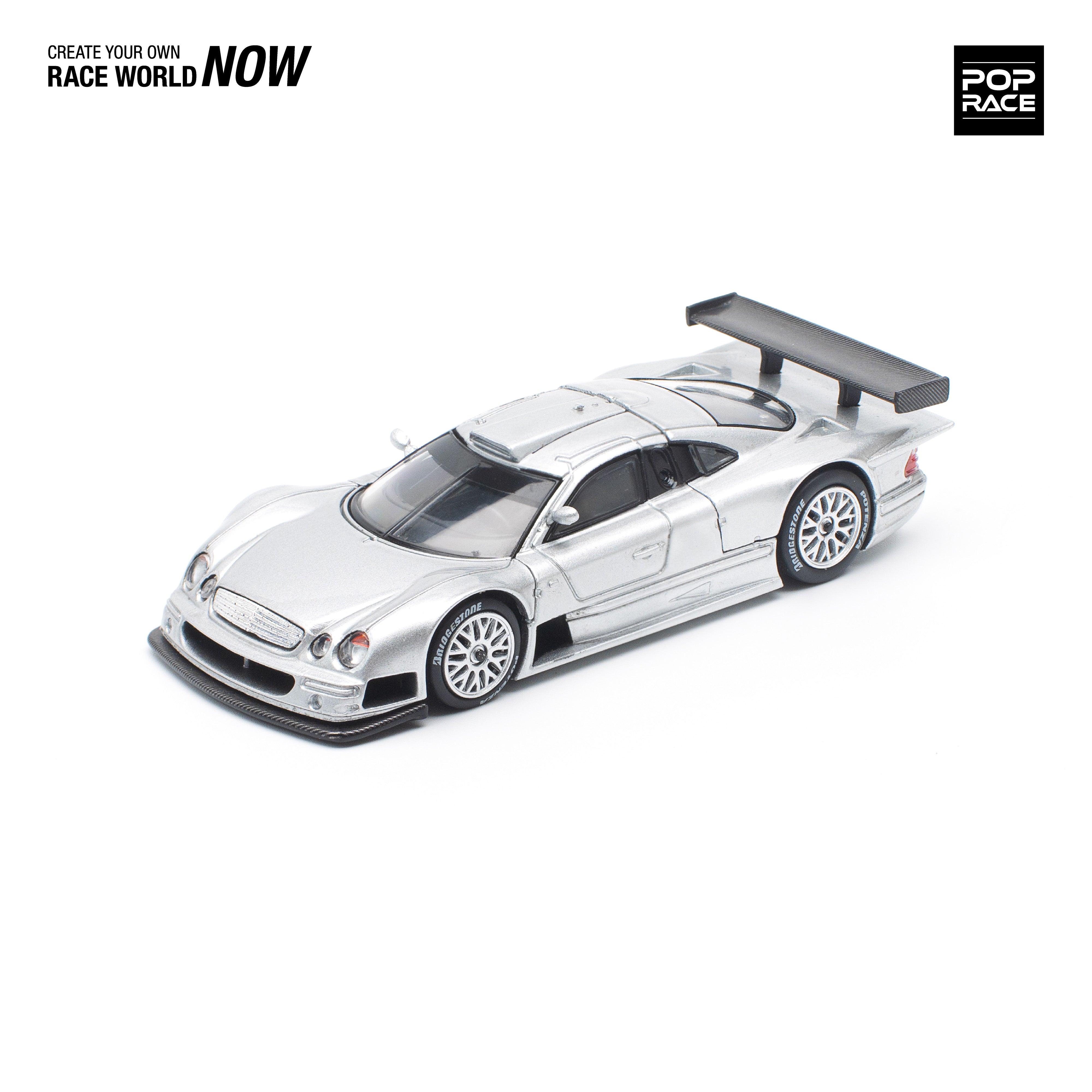 Mercedes-Benz CLK-GTR Silver PR640158 by Pop Race