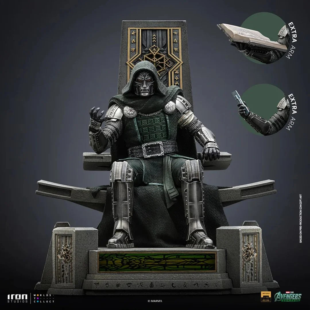 Doomsday Doctor Doom On Throne Statue By Iron Studios