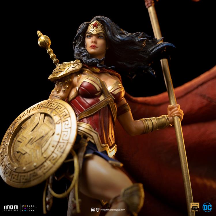 Wonder Woman Unleashed Deluxe DC Comics Art Scale 1/10 Statue By Iron Studios
