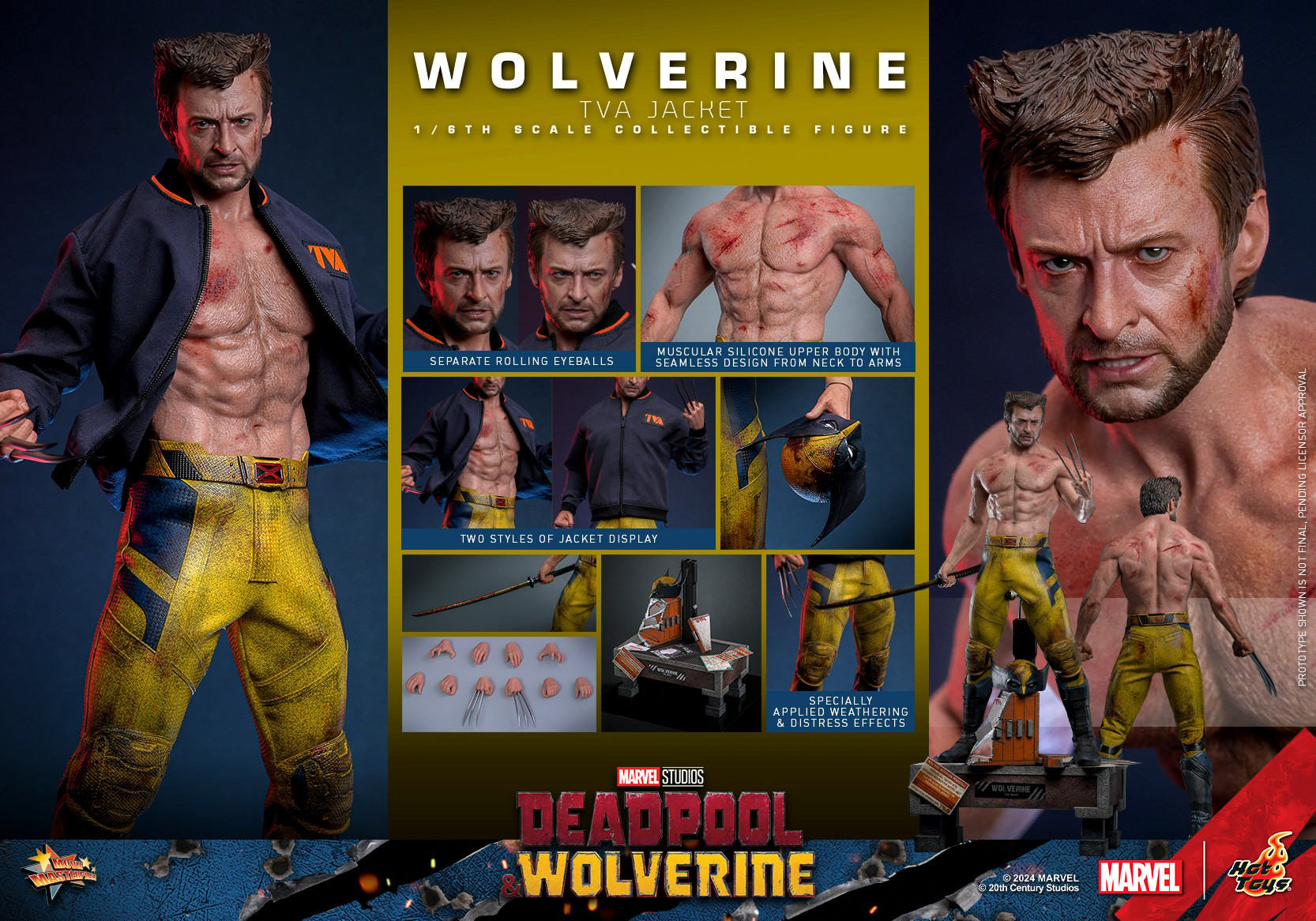 WOLVERINE (TVA JACKET VERSION) Sixth Scale Figure by Hot Toys