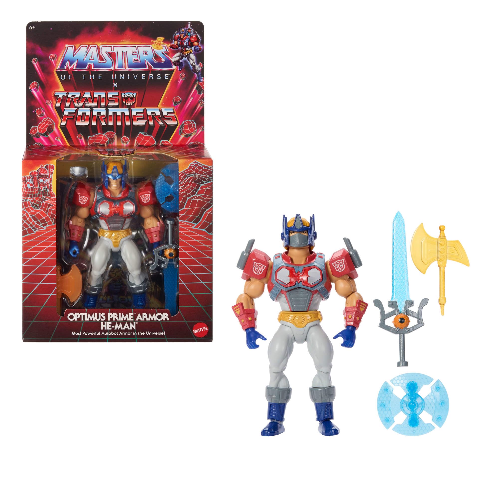Masters of the Universe x Transformers Optimus Prime Armor He-Man Action Figure