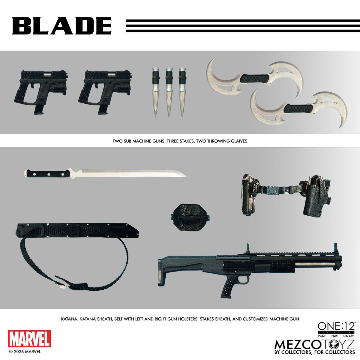 Blade Midnight Sons One:12 Collective Action Figure By Mezco