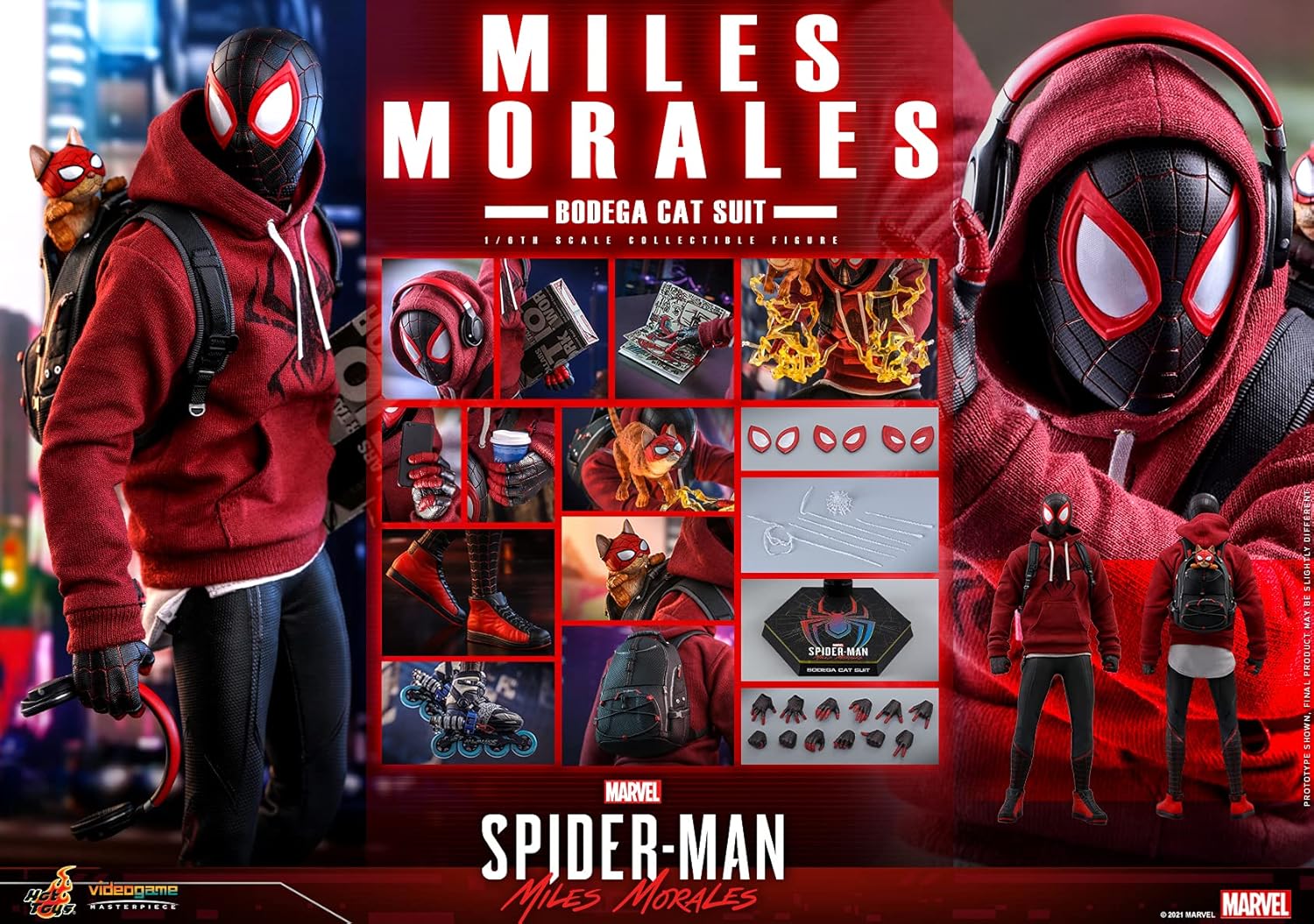 Miles Morales (Bodega Cat Suit) Sixth Scale Collectible Figure by Hot Toys