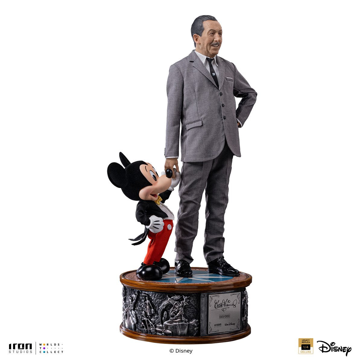 Disney Classics Walt Disney & Mickey Mouse Legacy Replica 1:4 Limited Edition Statue By Iron Studios