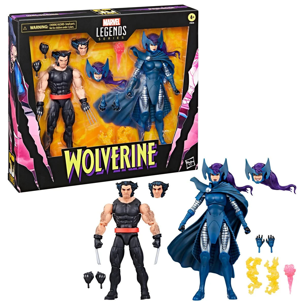 Wolverine Marvel Legends Wolverine and Psylocke Action Figures