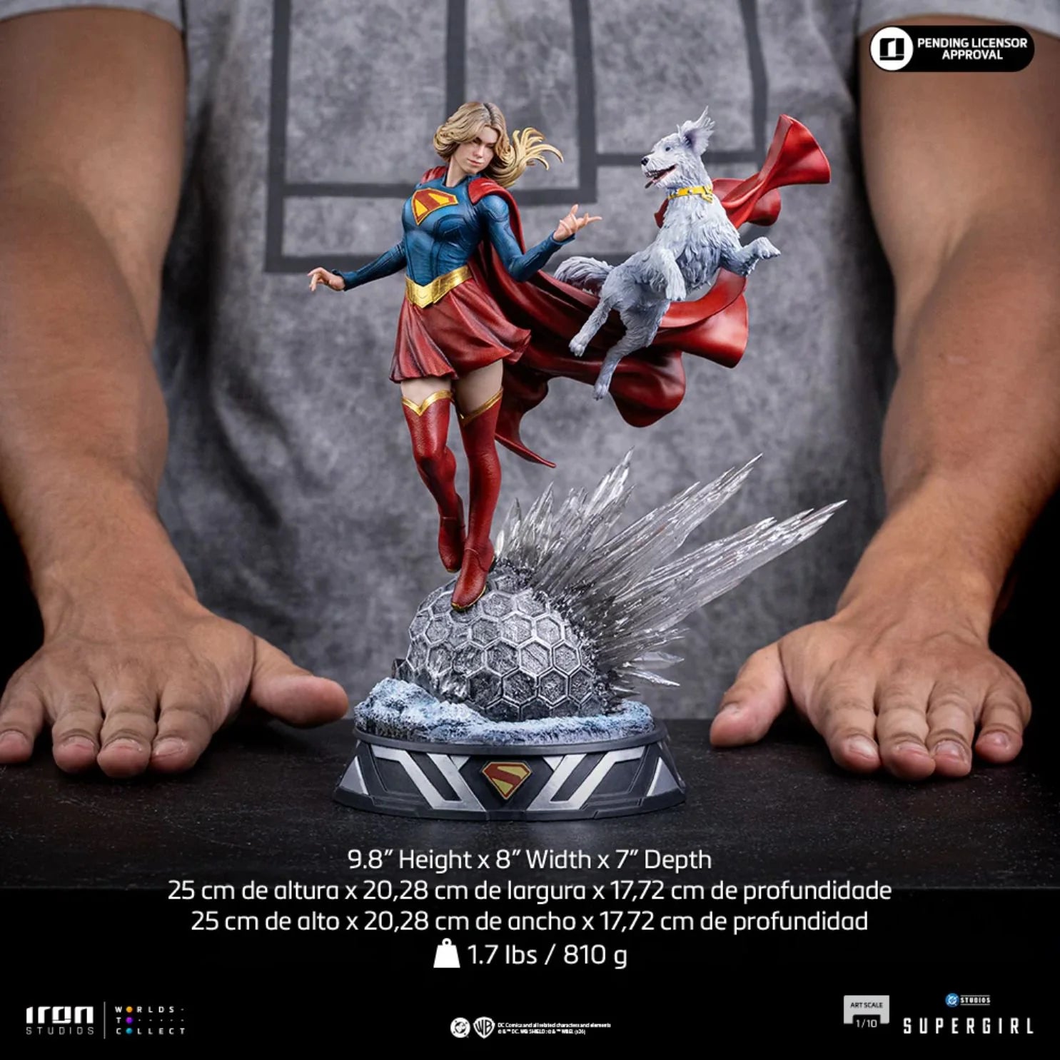 Supergirl and Krypto Statue Supergirl Movie Art Scale 1/10 by Iron Studios