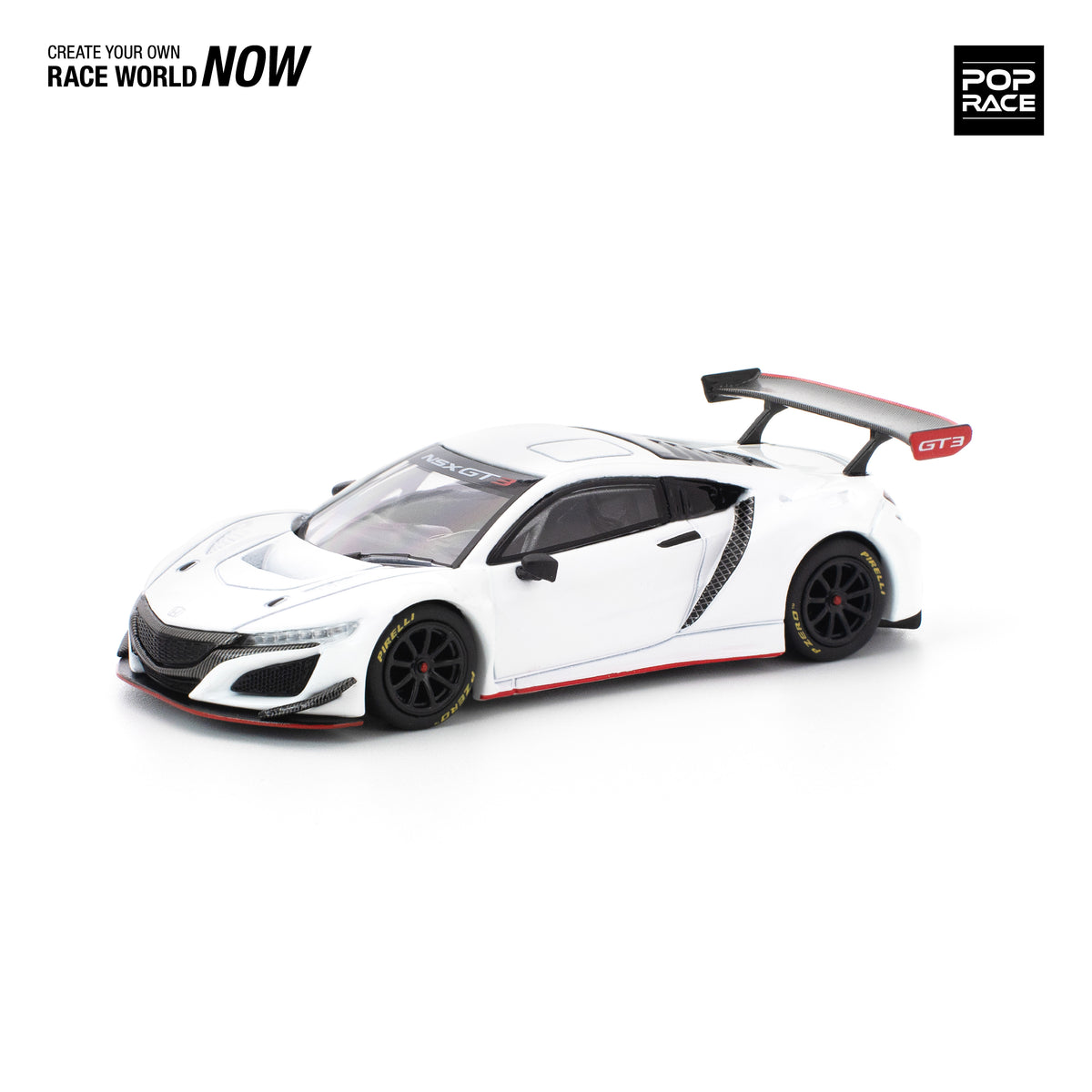 HONDA NSX GT3 EVO22 White PR640280 by Pop Race