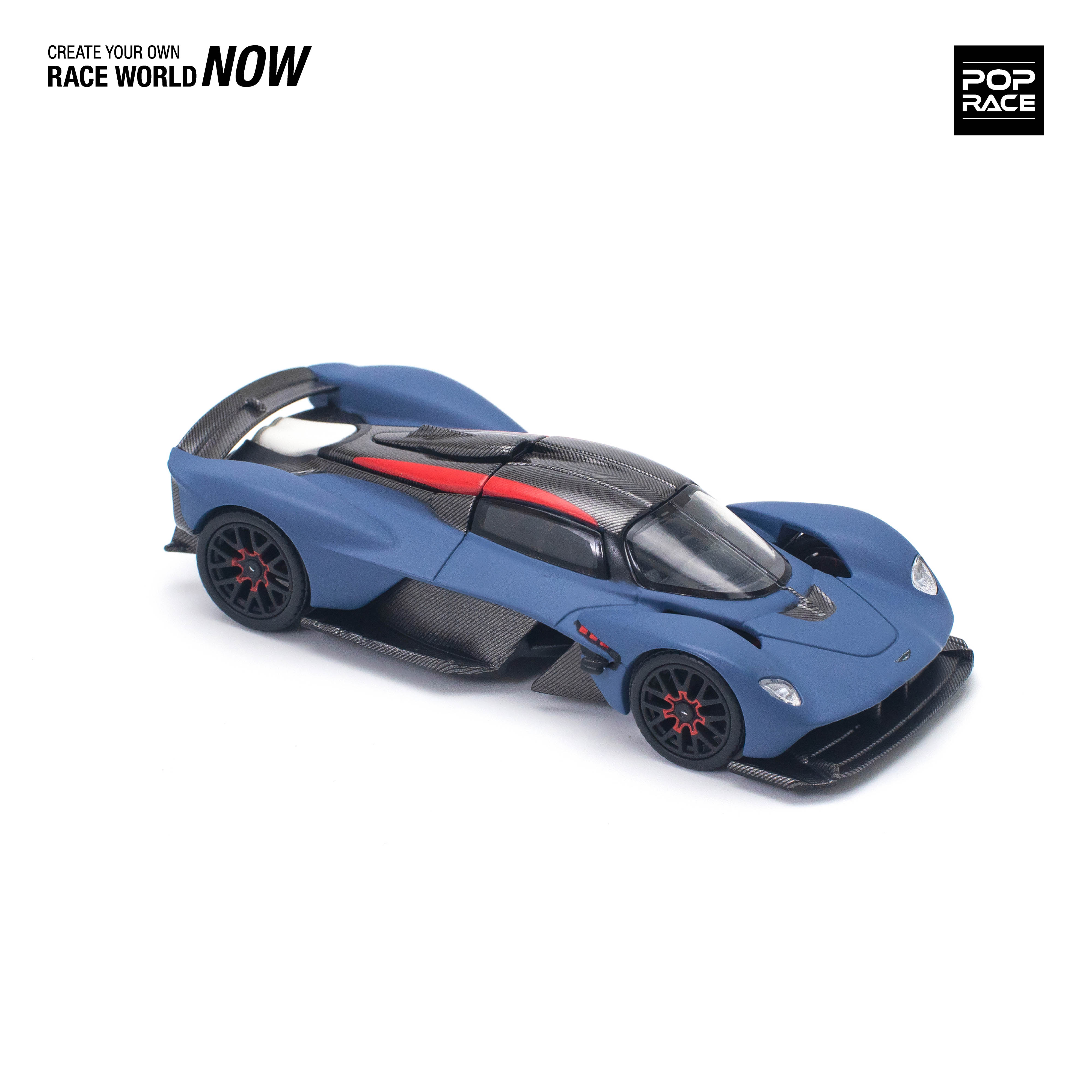 Aston Martin Valkyrie Satin Marina Blue PR640096 by Pop Race