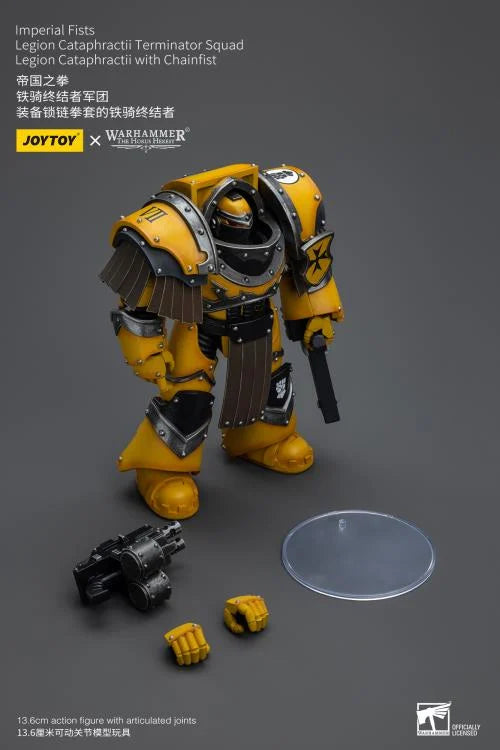 Warhammer: The Horus Heresy Imperial Fists Legion Cataphractii Terminator Squad Legion Cataphractii with Chainfist 1/18 Scale Action Figure
