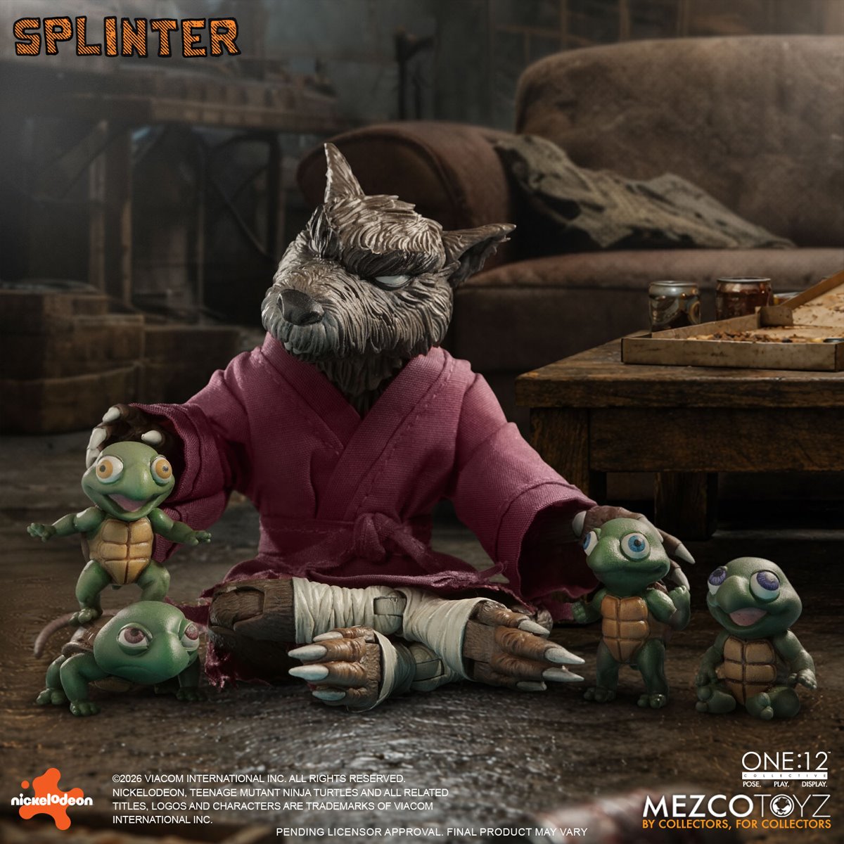 Teenage Mutant Ninja Turtles Master Splinter One:12 Collective Action Figure by Mezco
