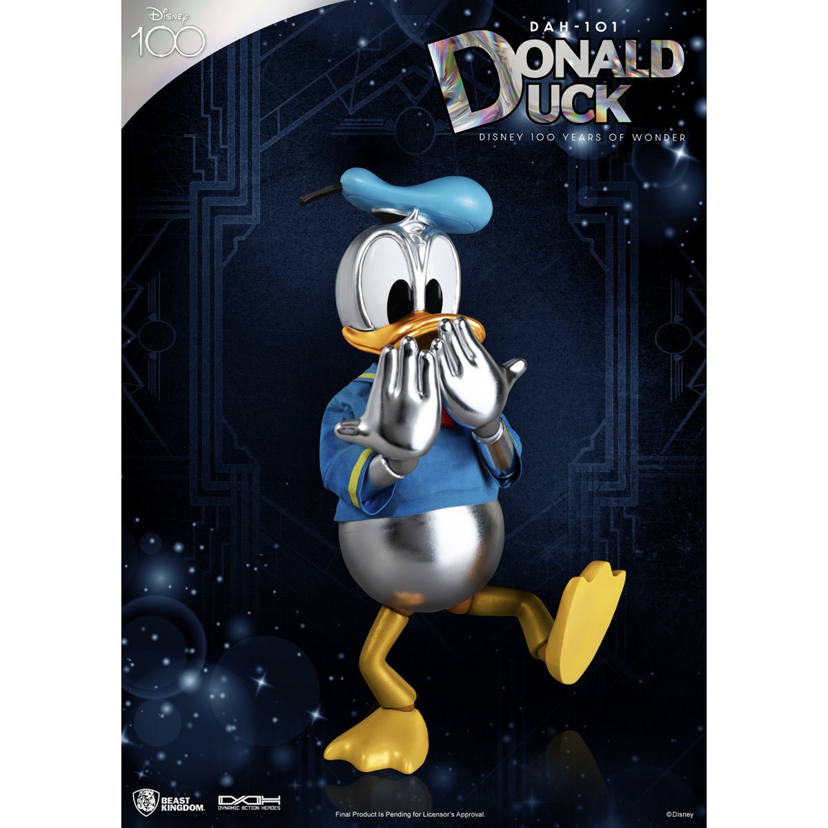 Disney 100 Years of Wonder Donald Duck DAH-101 Dynamic 8-Ction Heroes Action Figure