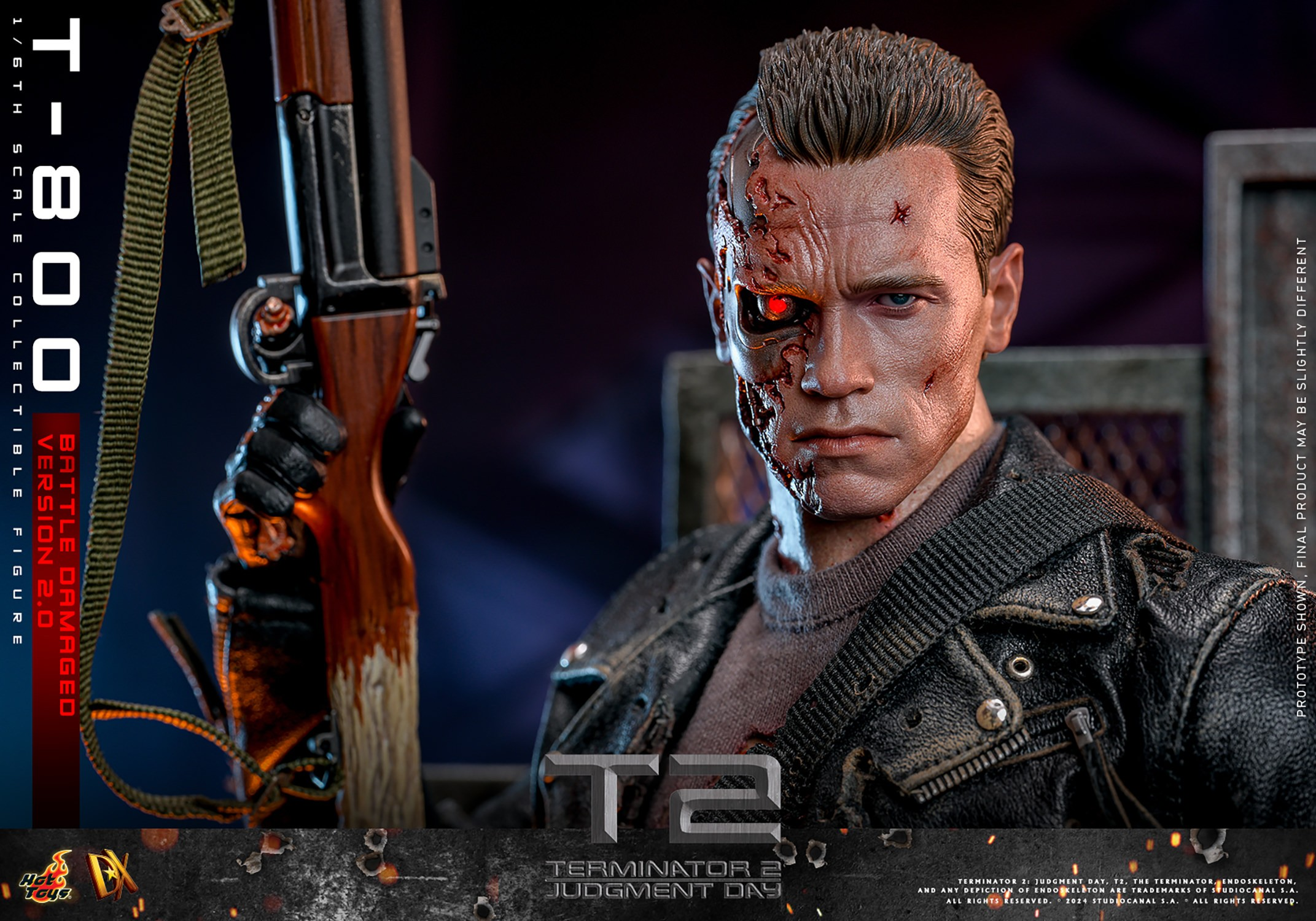 T-800 (BATTLE DAMAGED VERSION 2.0) Sixth Scale Figure by Hot Toys