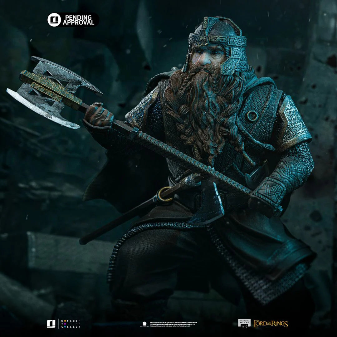 The Lord Of The Rings Gimli Unleashed Art Statue By Iron Studios