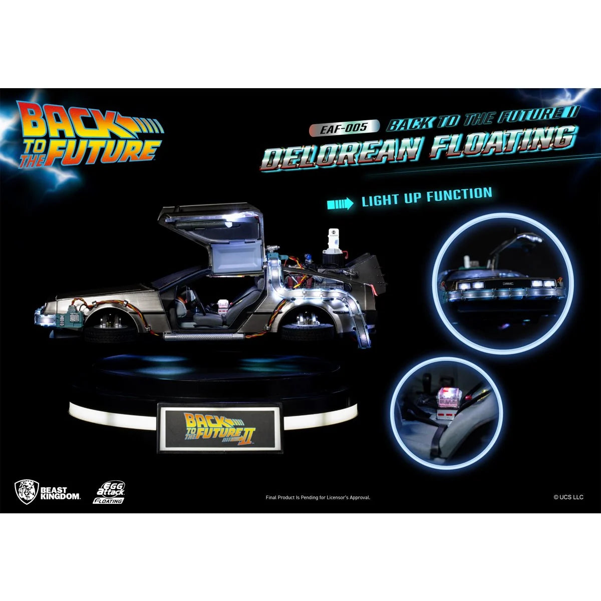 Back to the Future II Delorean Floating EAF-005 Egg Attack Floating Statue