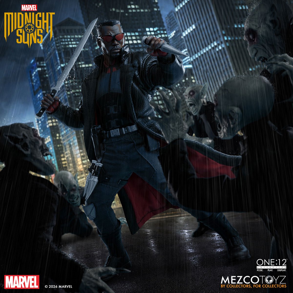 Blade Midnight Sons One:12 Collective Action Figure By Mezco