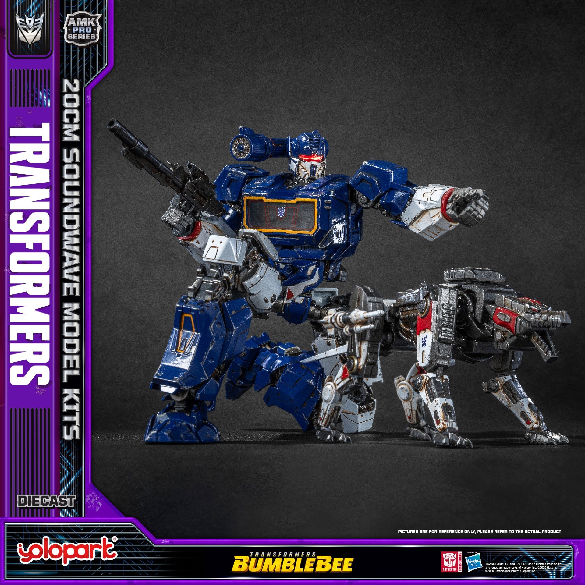 Transformers (Bumblebee) Soundwave & Ravage Model Kit AMK PRO Series By Yolopark