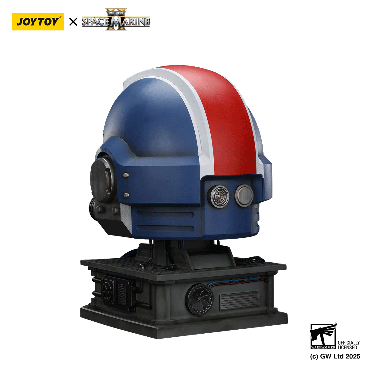 JOYTOY JT01697 1/1 Warhammer 40 Ultramarines Lieutenant Titus' MKX Helmet & Display Stand