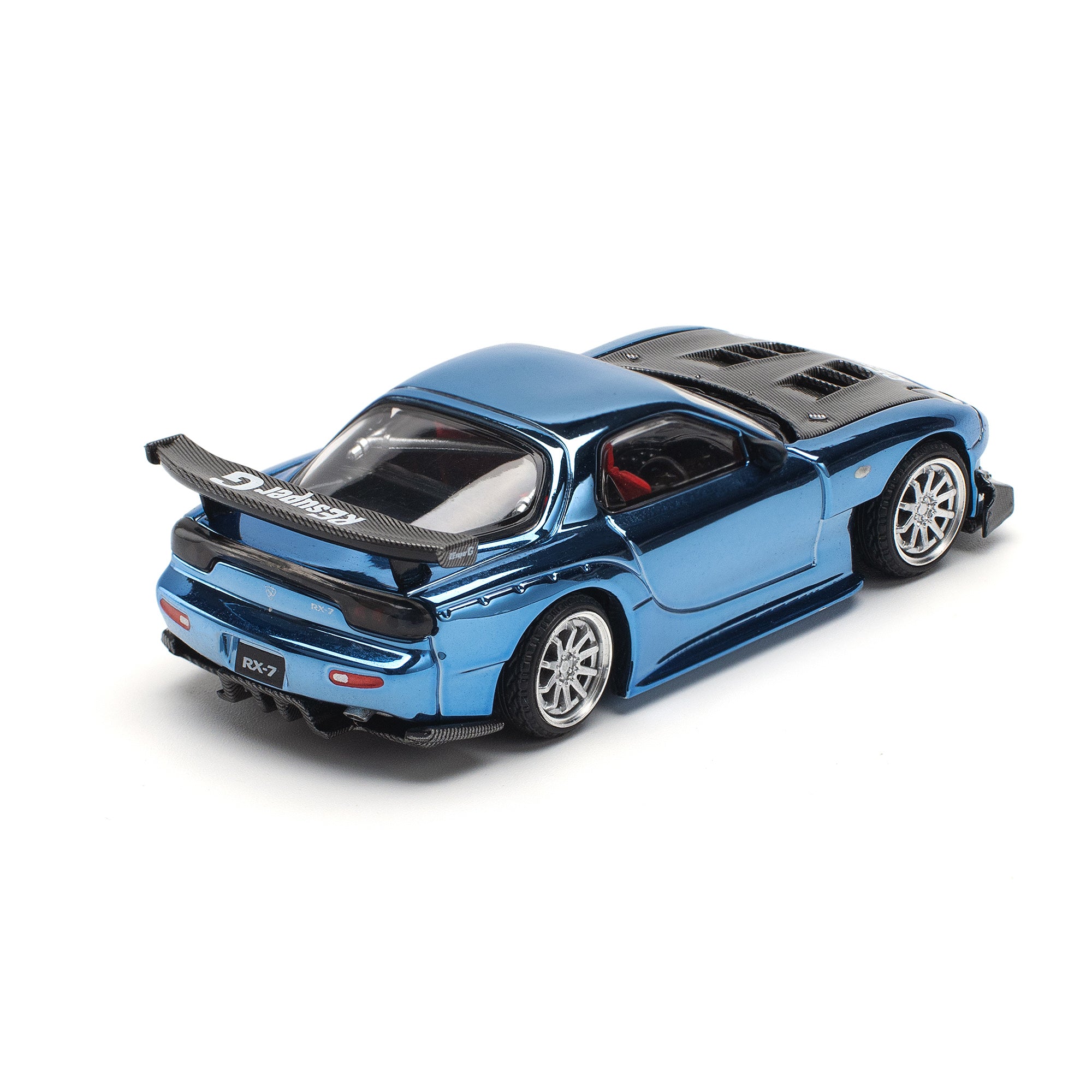 MAZDA RX7 RE-AMEMIYA WIDEBODY BLUE CHROME PR640223 by Pop Race