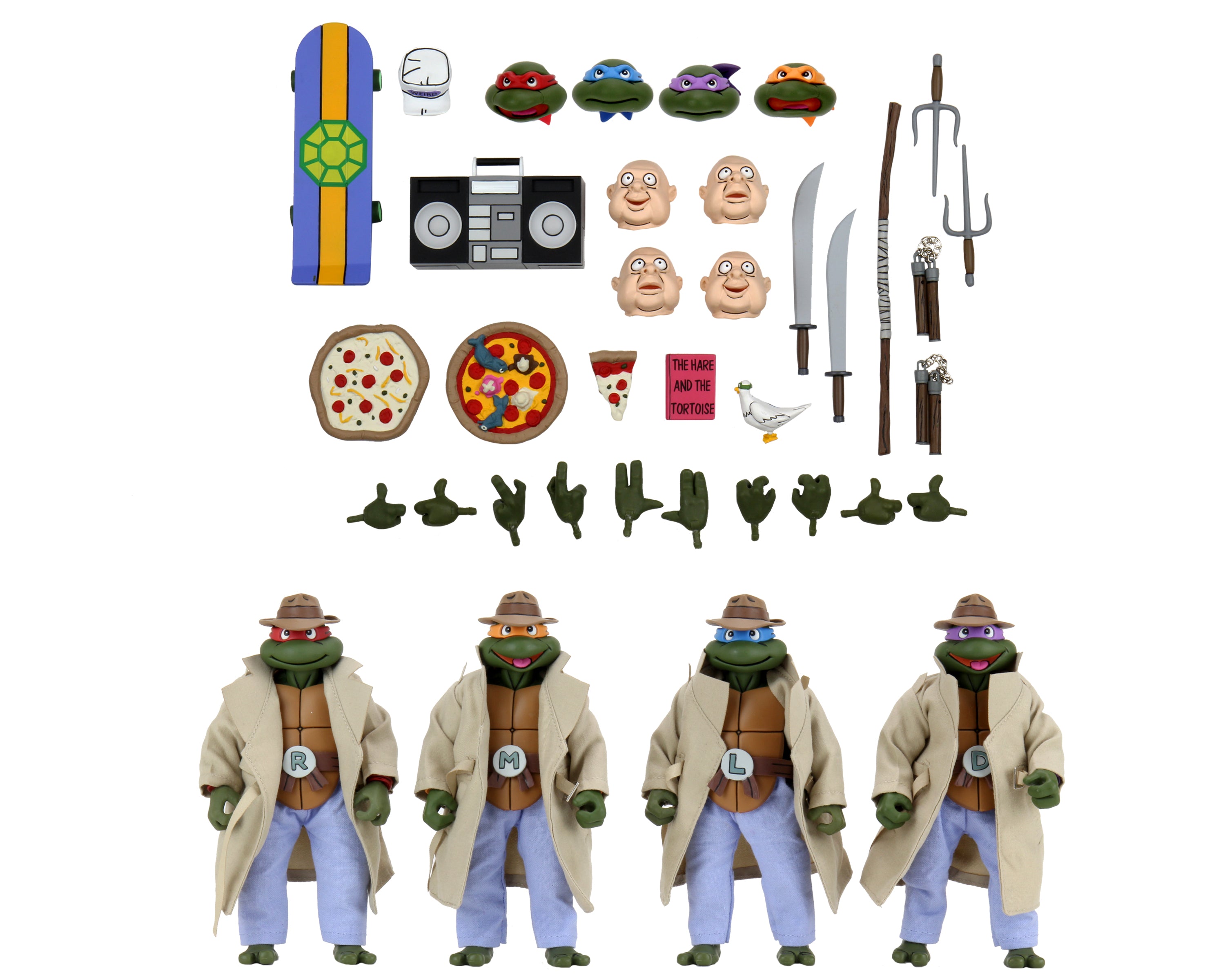 Teenage Mutant Ninja Turtles 7" Scale 4-Pack of Turtles in Disguise Action Figures By Neca