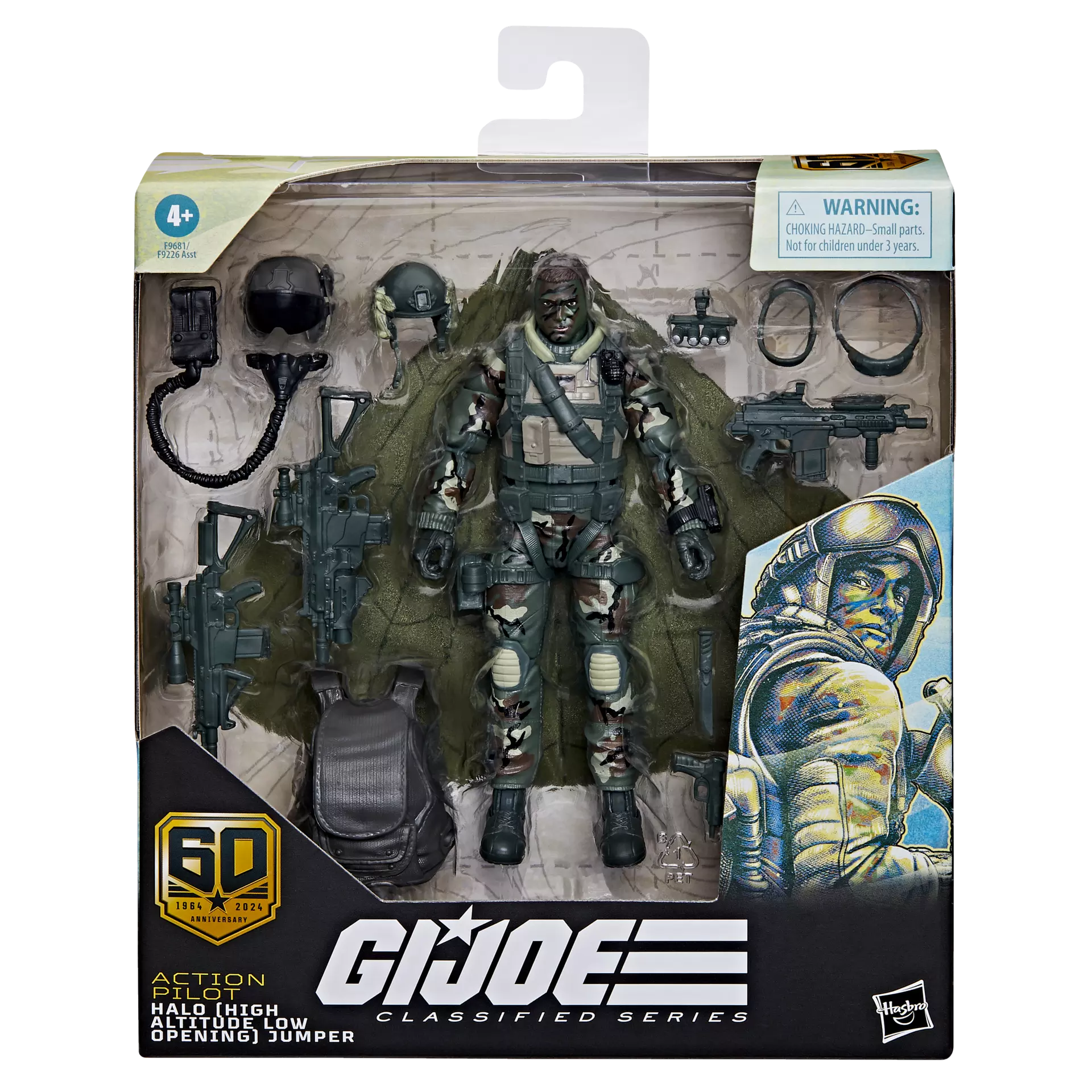 G.I. Joe Classified Series 60th Anniversary Action Pilot HALO (High Altitude Low Opening) Jumper Figure
