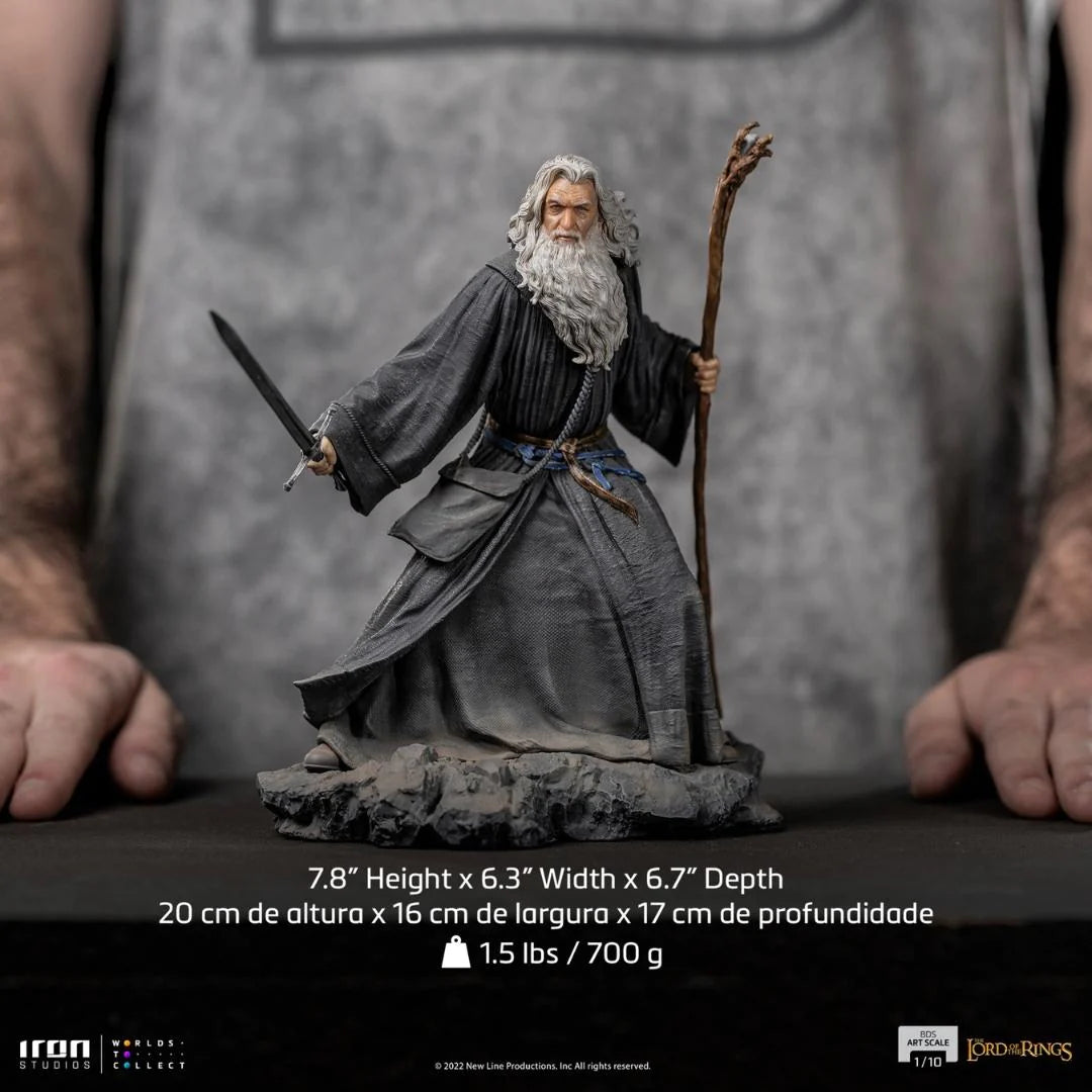 Gandalf The Lord of the Rings Art Scale 1/10 Statue By Iron Studio