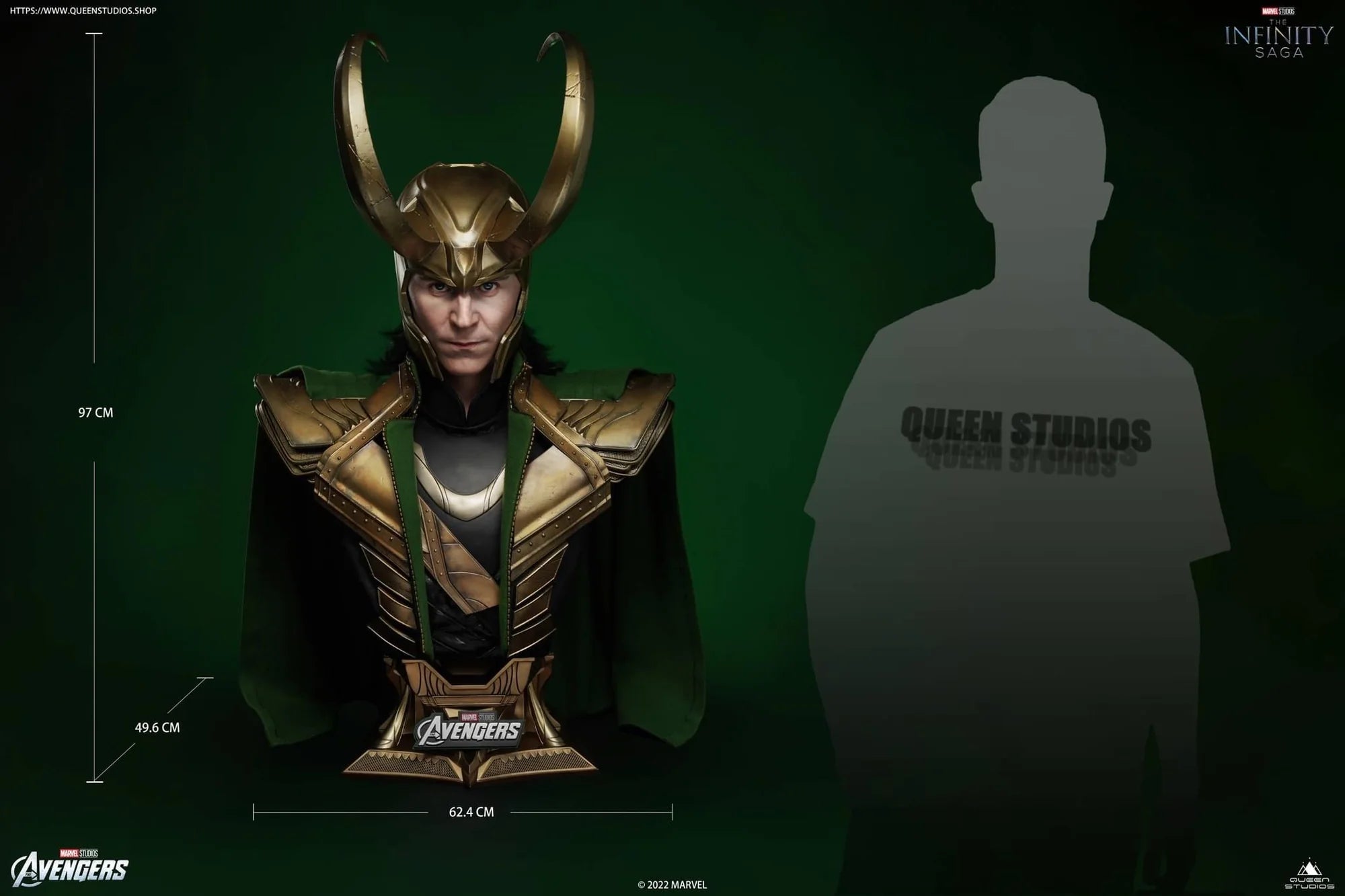 Loki Life-size Bust By Queen Studios