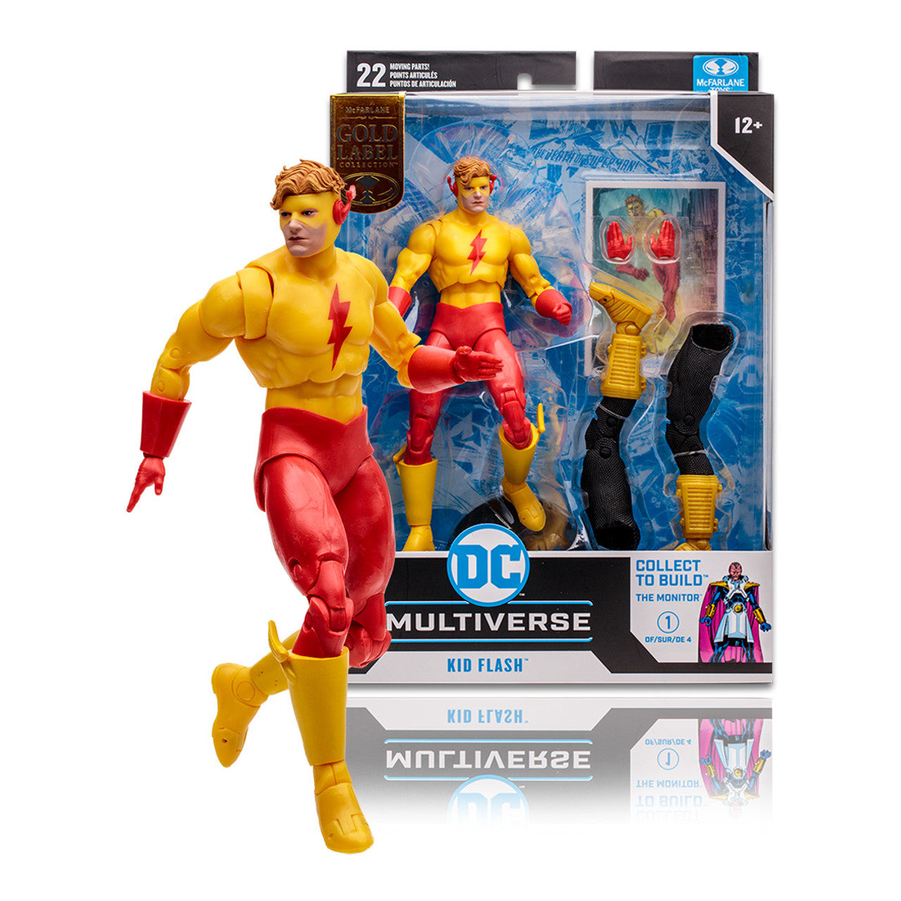 Kid Flash (Crisis on Infinite Earths) Gold Label 7" Build-A-Figure By Mcfarlane