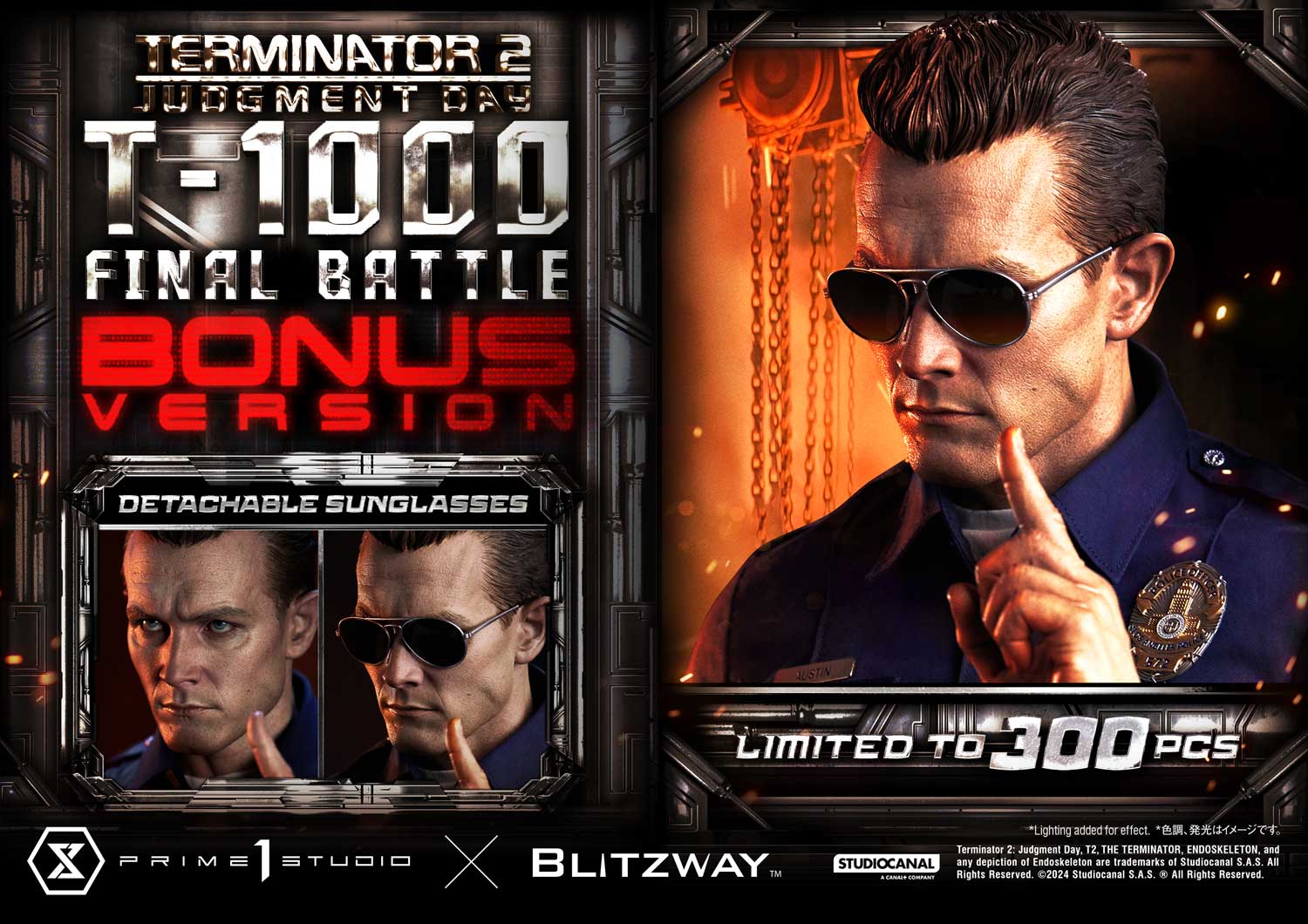 Terminator 2: Judgment Day T-1000 Final Battle DX Bonus Version Statue by Prime1 Studios