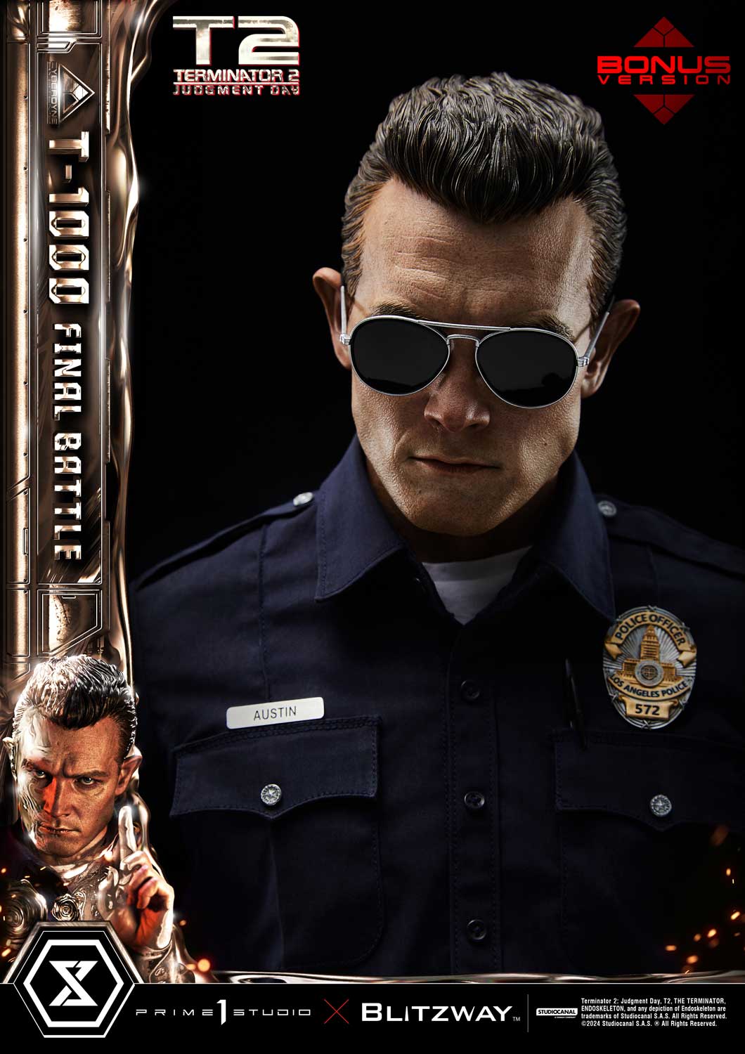 Terminator 2: Judgment Day T-1000 Final Battle DX Bonus Version Statue by Prime1 Studios