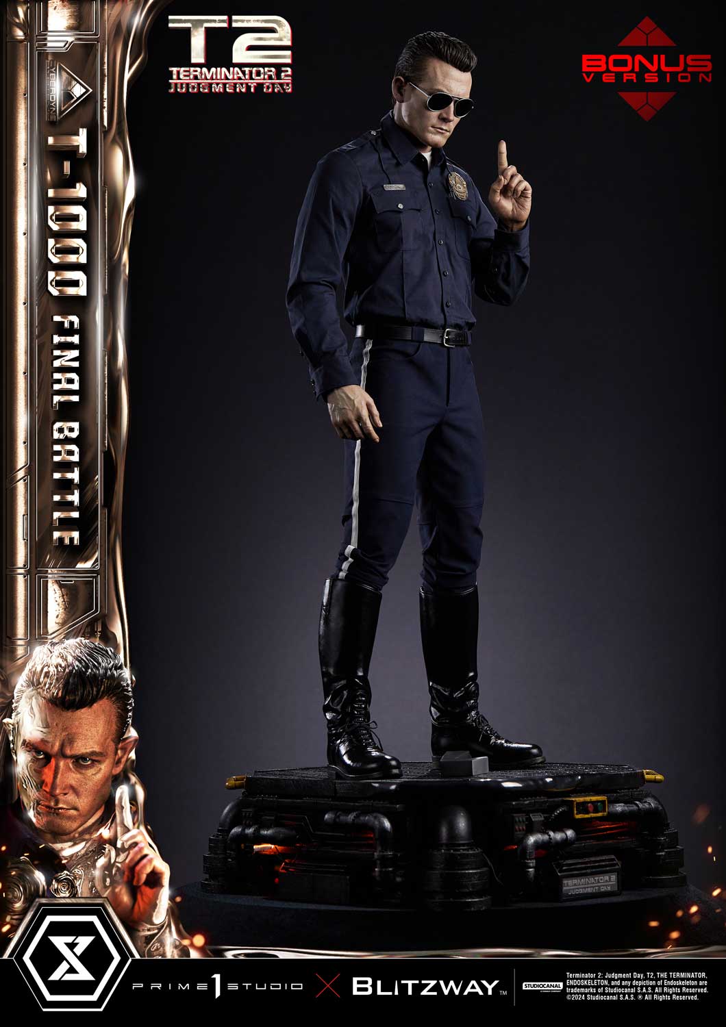 Terminator 2: Judgment Day T-1000 Final Battle DX Bonus Version Statue by Prime1 Studios