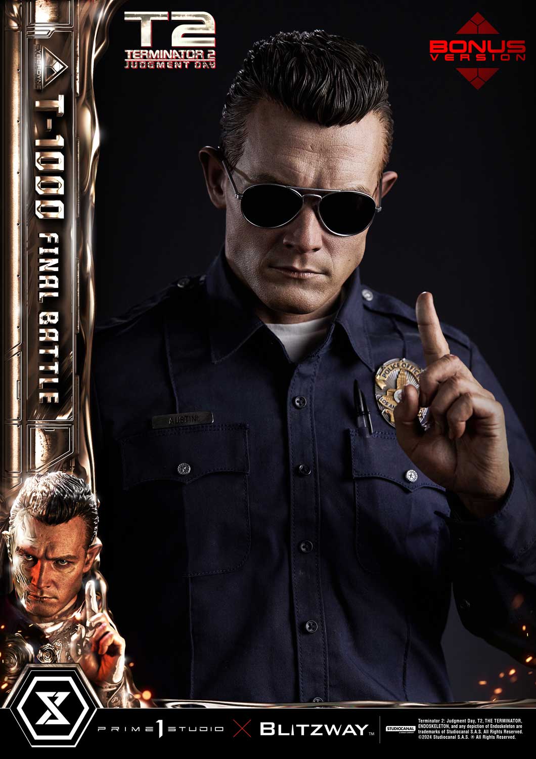 Terminator 2: Judgment Day T-1000 Final Battle DX Bonus Version Statue by Prime1 Studios