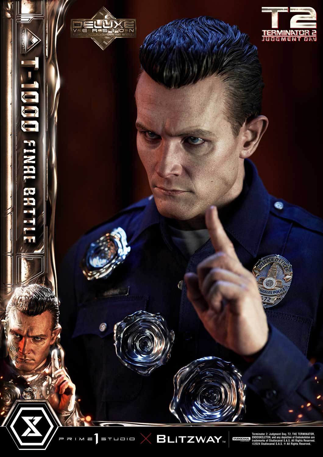 Terminator 2: Judgment Day T-1000 Final Battle DX Bonus Version Statue by Prime1 Studios