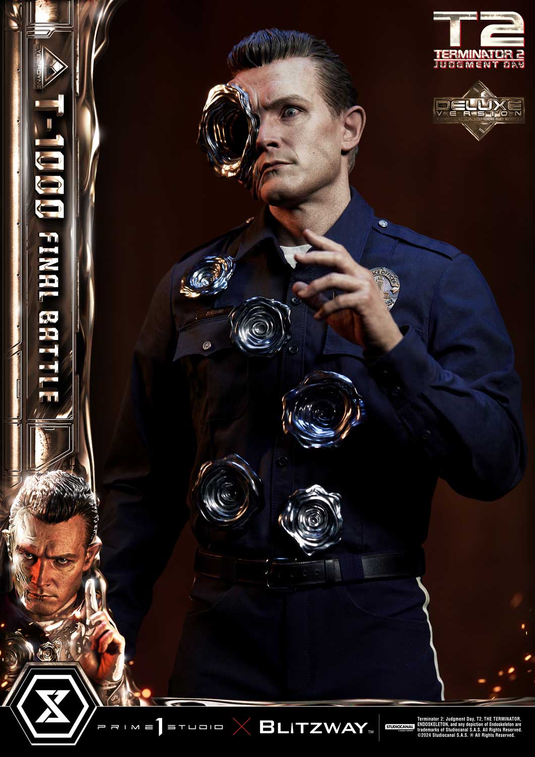 Terminator 2: Judgment Day T-1000 Final Battle DX Bonus Version Statue by Prime1 Studios